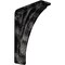 Ekena Millwork Nevio Wrought Iron Bracket, (Triple center brace), Antiqued Warm Silver 2"W x 5 1/2"D x 8"H BKTM02X05X08TNEAWS - alternate 1